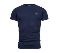 Indicode Hommes Kloge Shirt | T-Shirt à col Rond Navy M