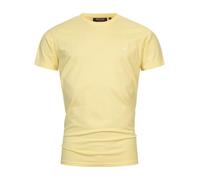 Indicode Hommes Kloge Shirt | T-Shirt à col Rond Pale Banana S
