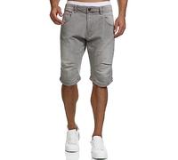 Indicode Hommes Leon Shorts | Pantalon Court composé à 98% de Coton Lt Grey S