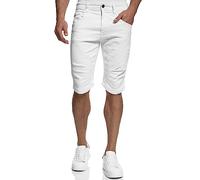 Indicode Hommes Leon Shorts | Pantalon Court composé à 98% de Coton Offwhite L