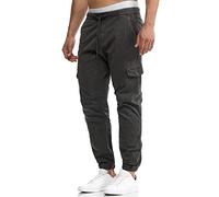 Indicode Hommes Levy Cargo Pants | Pantalon Cargo en Coton avec 6 Poches Raven 3XL