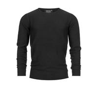 Indicode Hommes Loakim Knit Sweater | Pull tricoté Classique, chiné Black M