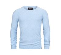 Indicode Hommes Loakim Knit Sweater | Pull tricoté Classique, chiné Blue Wave S