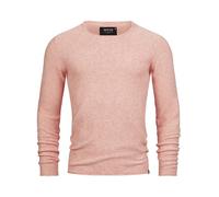 Indicode Hommes Loakim Knit Sweater | Pull tricoté Classique, chiné Coral Cloud L