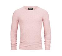 Indicode Hommes Loakim Knit Sweater | Pull tricoté Classique, chiné Coral Cloud XL