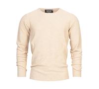 Indicode Hommes Loakim Knit Sweater | Pull tricoté Classique, chiné Vanilla Ice S