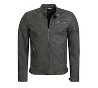 Indicode Hommes Manuel Jacket | Veste en cuir synthétique Dk Grey L