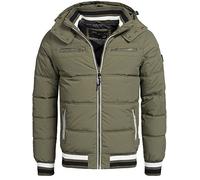 Indicode Hommes Marlon Quilted Jacket | Veste matelassée aspect doudoune Army XXL