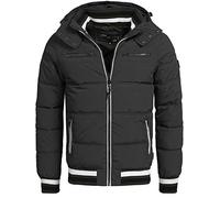 Indicode Hommes Marlon Quilted Jacket | Veste matelassée aspect doudoune Black M