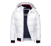Indicode Hommes Marlon Quilted Jacket | Veste matelassée aspect doudoune Optical white L