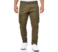 Indicode Hommes Mathen Cargo Pants | Pantalon Cargo composé à 98% de Coton. Ceinture Army XL