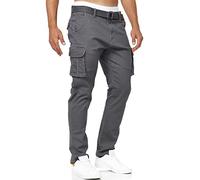 Indicode Hommes Mathen Cargo Pants | Pantalon Cargo composé à 98% de Coton. Ceinture Iron L