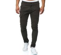 Indicode Hommes Mathews Cargo Pants | Pantalon Cargo en Coton avec 8 Poches Raven S