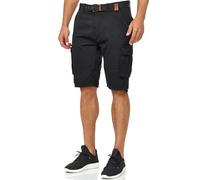 Indicode Hommes Monroe Cargo Shorts | Pantalon Court Cargo avec Ceinture Black M