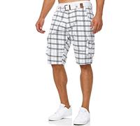 Indicode Hommes Monroe Cargo Shorts | Pantalon Court Cargo avec Ceinture Optical Check S