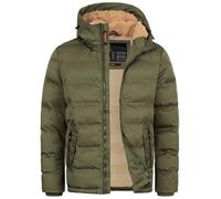 Indicode Hommes Nemos Quilted Jacket | Veste matelassée à capuche Army M