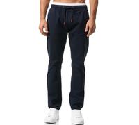 Indicode Hommes Osborne Pants | Pantalon en Tissu composé à 98% de Coton Navy M