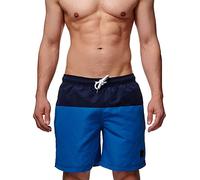 Indicode Hommes Pruitt Swimming Trunks | Pantalon Court de Bain avec 3 Poches et Cordon de Serrage Sapphire L