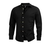 Indicode Hommes Riverside Shirt | Chemise à Carreaux avec col boutonné Black L