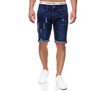 Indicode Hommes Roberts Jeans Shorts | Pantalon Court en Jean à 5 Poches