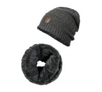 Indicode Hommes Siracusa SET Hat & Scarf | Ensemble hiver bonnet et écharpe Charcoal Mix One Size