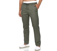 Indicode Hommes Veneto Pants | Pantalon en Lin et Coton Army 3XL