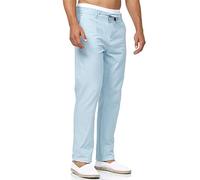Indicode Hommes Veneto Pants | Pantalon en Lin et Coton Blue Wave XXL