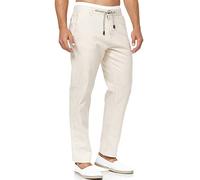 Indicode Hommes Veneto Pants | Pantalon en Lin et Coton Fog M