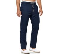 Indicode Hommes Veneto Pants | Pantalon en Lin et Coton Navy 3XL