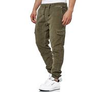 Indicode Hommes Walker Cargo Pants | Pantalon en Velours côtelé Stretch Army XL