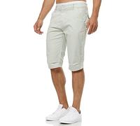 Indicode Hommes Whitney Chino Shorts | Pantalon Court Chino à 4 Poches Surf Spray S