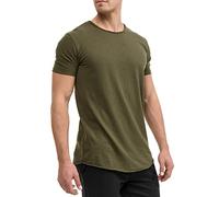 Indicode Hommes Willbur Tee Shirt | T-Shirt à col Rond Army 3XL