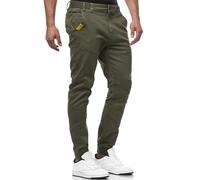 Indicode Hommes Zannes Pants | Pantalon en Tissu avec 5 Poches Army L