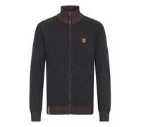 Indicode IDAndy Homme Cardigan Pull en Mailles épaisse avec col Montant Fermeture éclair Mélange de Coton Regular Fit, Taille:L, Couleur:Navy (400)