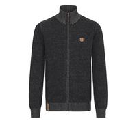 Indicode IDAndy Homme Cardigan Pull en Mailles épaisse avec col Montant Fermeture éclair Mélange de Coton Regular Fit, Taille:S, Couleur:Black (999)