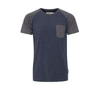 Indicode IDGresham Homme T-Shirt à Manches Courtes Col Rond Poche Poitrine Mélange de Coton Regular Fit, Taille:XL, Couleur:Navy Mix (420)
