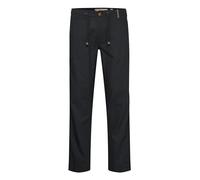 Indicode IDIves Homme Pantalon en Lin Short d'été avec Boucles de Ceinture Poches Italiennes Regular Fit, Taille:S, Couleur:Black (999)