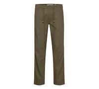Indicode IDIves Homme Pantalon en Lin Short d'été avec Boucles de Ceinture Poches Italiennes Regular Fit, Taille:L, Couleur:Dark Olive (644)
