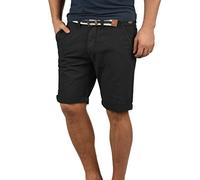 Indicode IDMews Homme Chino Shorts Bermuda Pantalon Court Poches Italiennes 100% Coton Regular Fit, Taille:L, Couleur:Black (999)