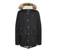 Indicode IDPulsoor Homme Veste d'hiver Parka doublée avec Doublure et Capuche en Peluche Poches à Rabat Mélange de Coton Regular Fit, Taille:S, Couleur:Black (999)