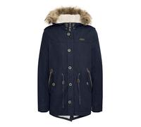Indicode IDPulsoor Homme Veste d'hiver Parka doublée avec Doublure et Capuche en Peluche Poches à Rabat Mélange de Coton Regular Fit, Taille:M, Couleur:Navy (400)