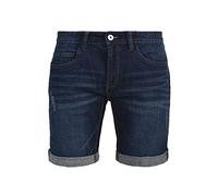 Indicode IDQuentin Homme Short en Jean Pantalon Denim Court en Stretch Poches Italiennes Destroyed Look Mélange de Coton Regular Fit, Taille:L, Couleur:Dark Blue (855)