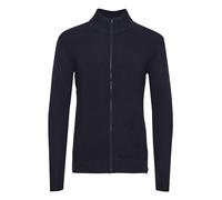 Indicode IDRickert Homme Veste en Tricot Cardigan en Maille épaisse avec col Montant Fermeture éclair Mélange de Coton Regular Fit, Taille:L, Couleur:Navy (400)