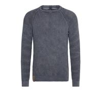 Indicode IDRockford Homme Pull en Tricot Pull à Grosses Mailles avec col Rond Poignets côtelés 100% Coton Regular Fit, Taille:L, Couleur:Navy (400)