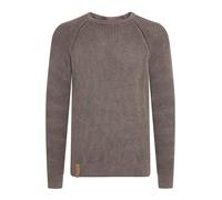 Indicode IDRockford Homme Pull en Tricot Pull à Grosses Mailles avec col Rond Poignets côtelés 100% Coton Regular Fit, Taille:XL, Couleur:Dark Brown (020)