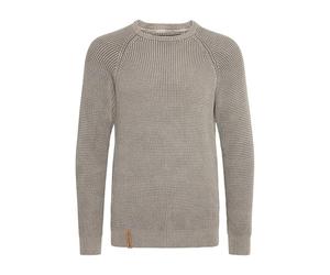 Indicode IDRockford Homme Pull en Tricot Pull à Grosses Mailles avec col Rond Poignets côtelés 100% Coton Regular Fit, Taille:M, Couleur:Iron (920)