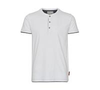 Indicode IDTony Homme T-Shirt à Manches Courtes Col Tunisien Mélange de Coton Regular Fit, Taille:M, Couleur:Off-White (002)
