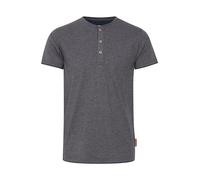Indicode IDTony Homme T-Shirt à Manches Courtes Col Tunisien Mélange de Coton Regular Fit, Taille:M, Couleur:Grey Mix (914)