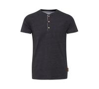 Indicode IDTony Homme T-Shirt à Manches Courtes Col Tunisien Mélange de Coton Regular Fit, Taille:M, Couleur:Charcoal Mix (915)