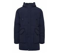 Indicode IDZeppal Veste matelassée pour homme - Parka d'hiver matelassée - Doublure chaude avec col haut en matériau hydrofuge, Bleu marine (400)., XXL